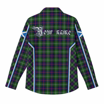 Sutherland Tartan Crest Women Casual Shirt Scotland Coat of Arm Flag Style - Tartan Vibes Clothing