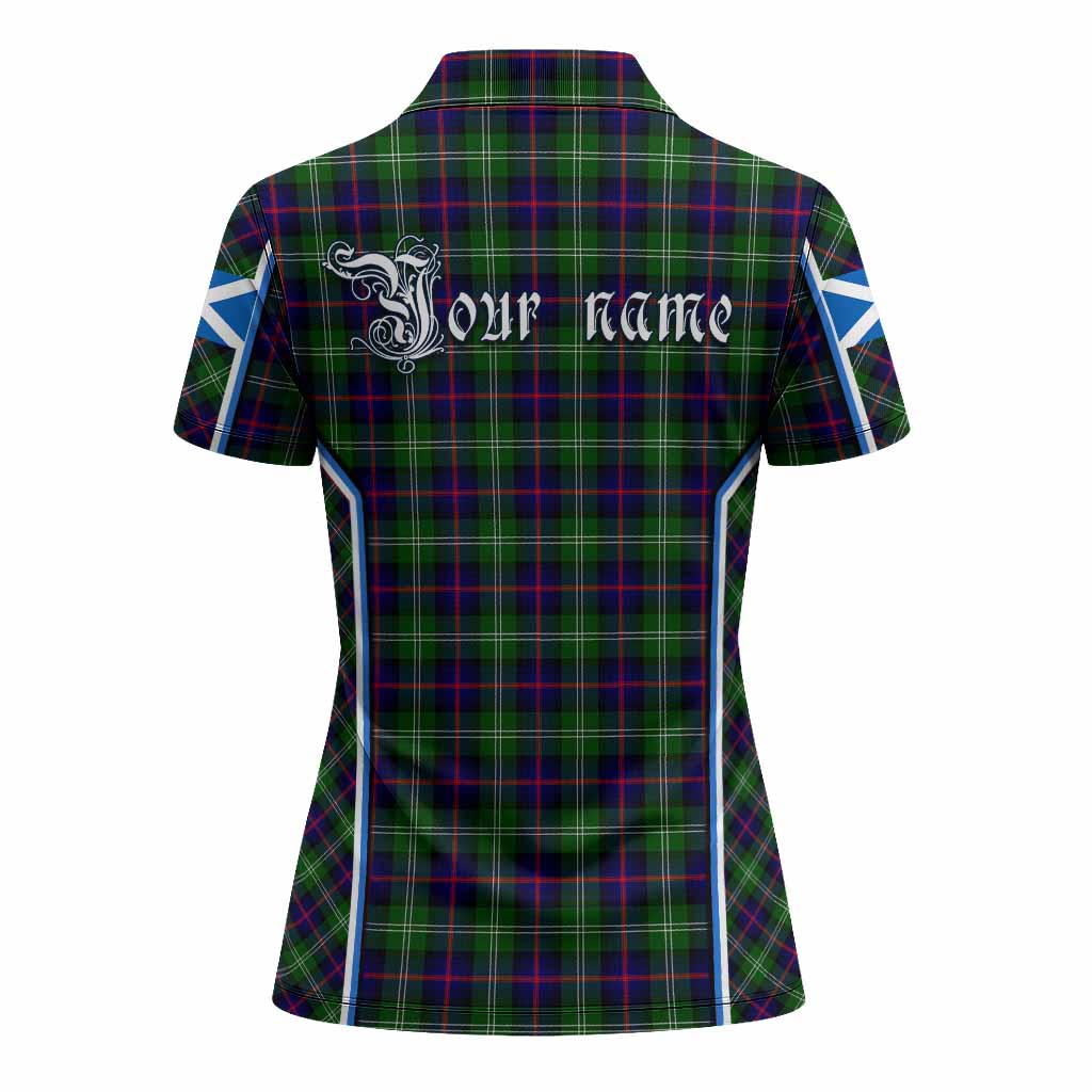 Sutherland Tartan Crest Women's Polo Shirt Scotland Coat of Arm Flag Style - Tartan Vibes Clothing