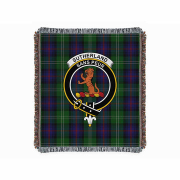 Sutherland Tartan Crest Woven Blanket