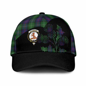Sutherland Tartan Family Crest Classic Cap Scotland Thistle Floral Flag Style