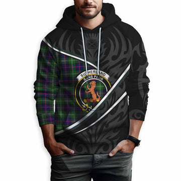 Sutherland Tartan Family Crest Hoodie Celtic Scottish Thistle Floral
