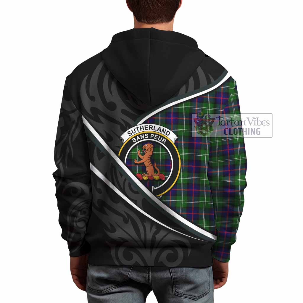 Sutherland Tartan Family Crest Hoodie Celtic Scottish Thistle Floral - Tartan Vibes Clothing