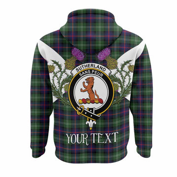 Sutherland Tartan Family Crest Hoodie Scottish Burns Night Thistle Floral