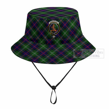 Sutherland Tartan Fishing Hat with Family Crest