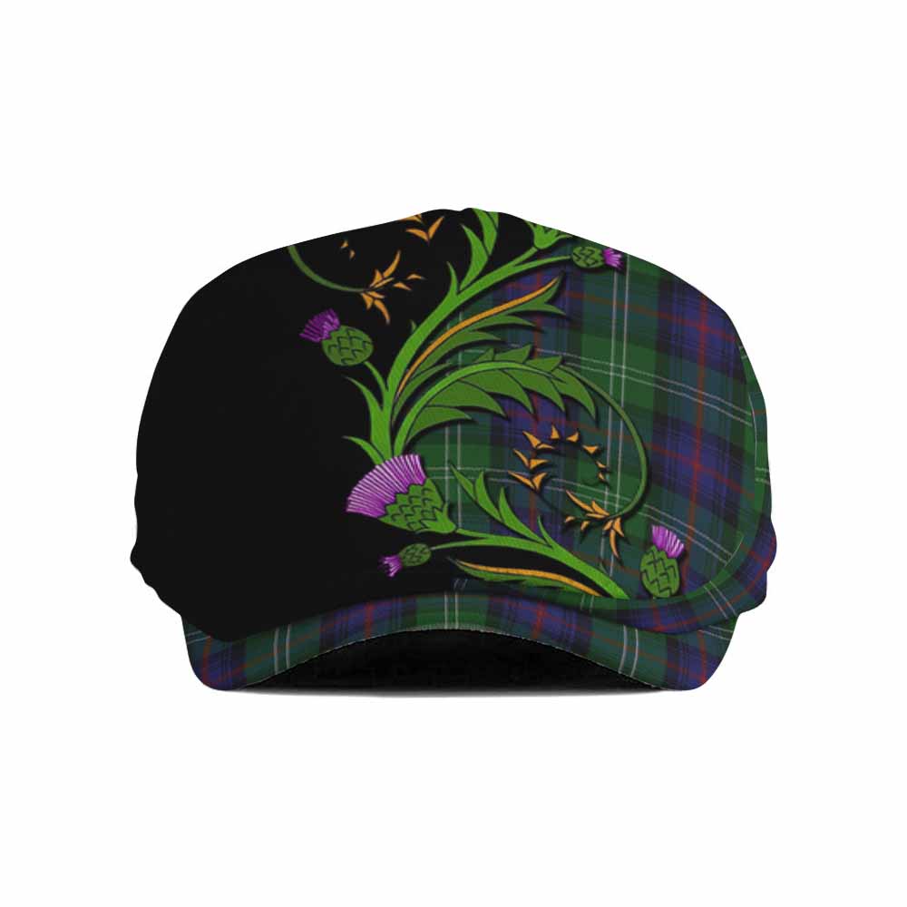 Sutherland Tartan Flat Cap, Jeff Cap Scottish Thistle Pride Heritage Art Flat Cap - Tartan Vibes Clothing