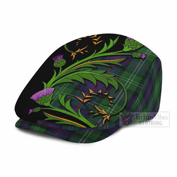 Sutherland Tartan Flat Cap, Jeff Cap Scottish Thistle Pride Heritage Art