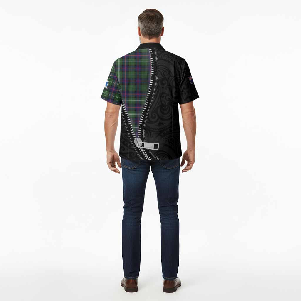 Sutherland Tartan Hawaiian Shirt New Zealand Pattern Unique Zipper Stylized