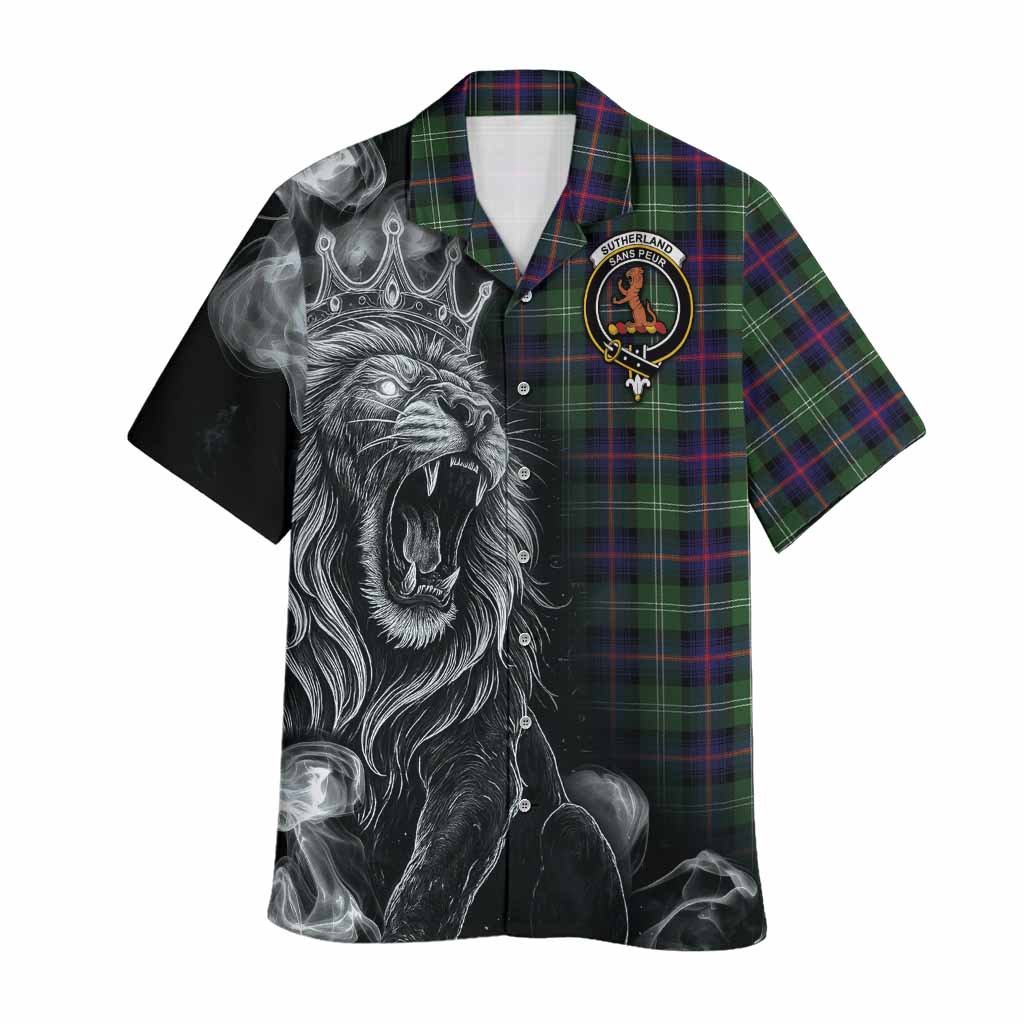 Sutherland Tartan Hawaiian Shirt Roaring Lion Heritage