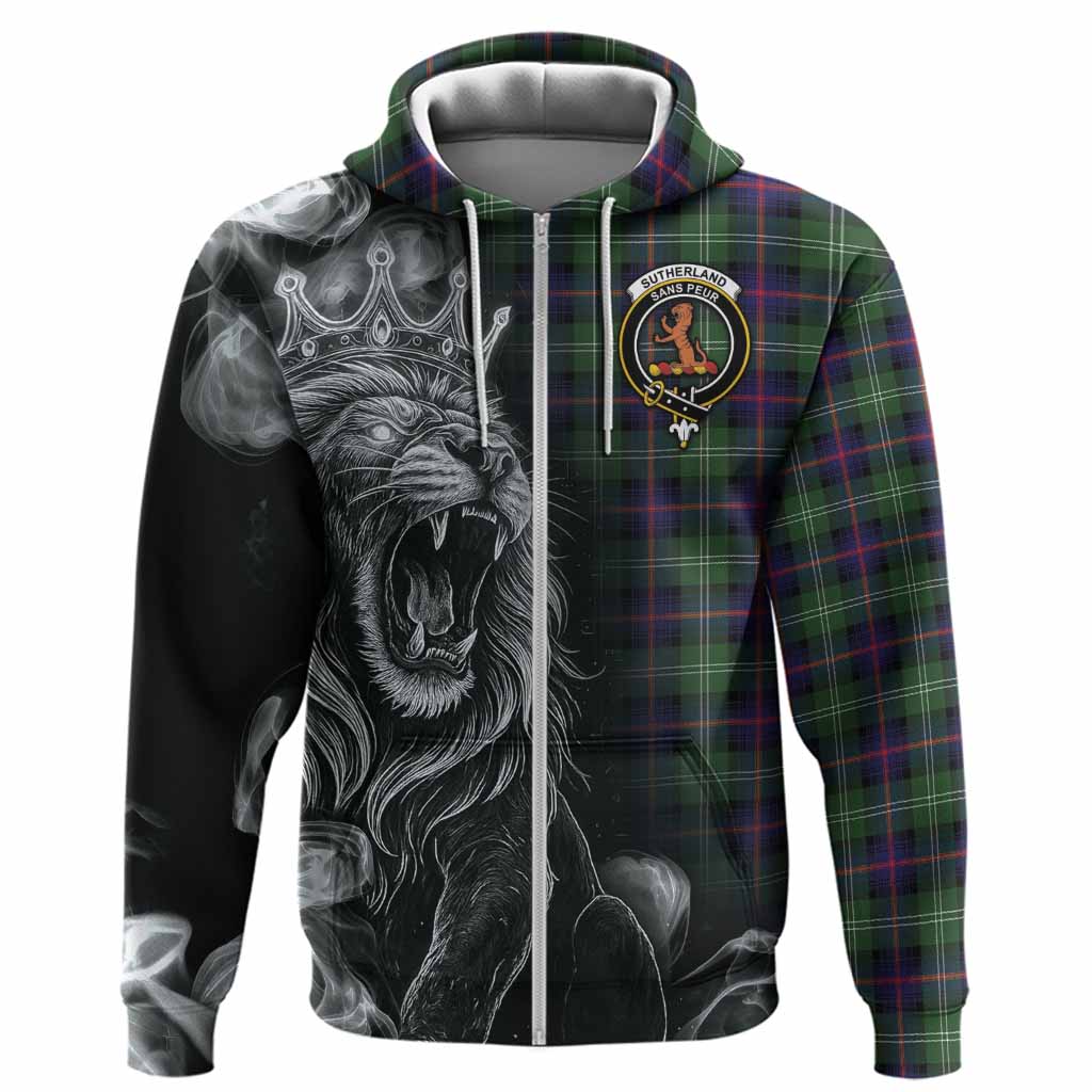 Sutherland Tartan Hoodie Roaring Lion Heritage