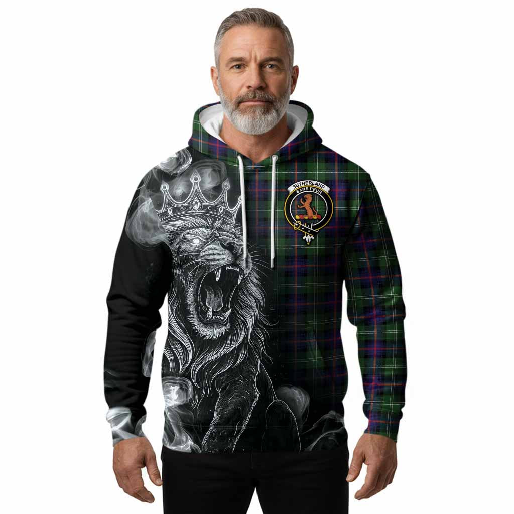 Sutherland Tartan Hoodie Roaring Lion Heritage