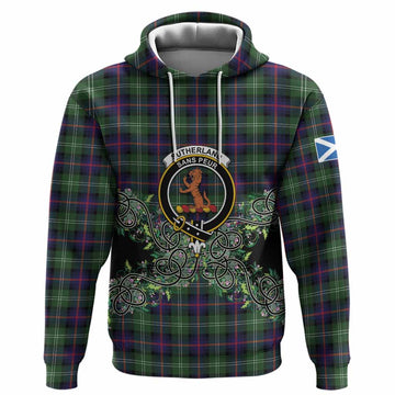Sutherland Tartan Hoodie Thistle Scottish Spirit