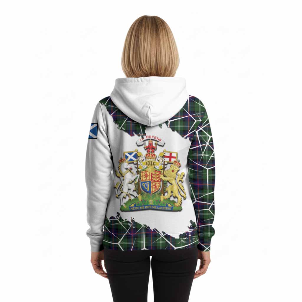 Sutherland Tartan Hoodie with Family Crest and Lion Rampant Grunge Style