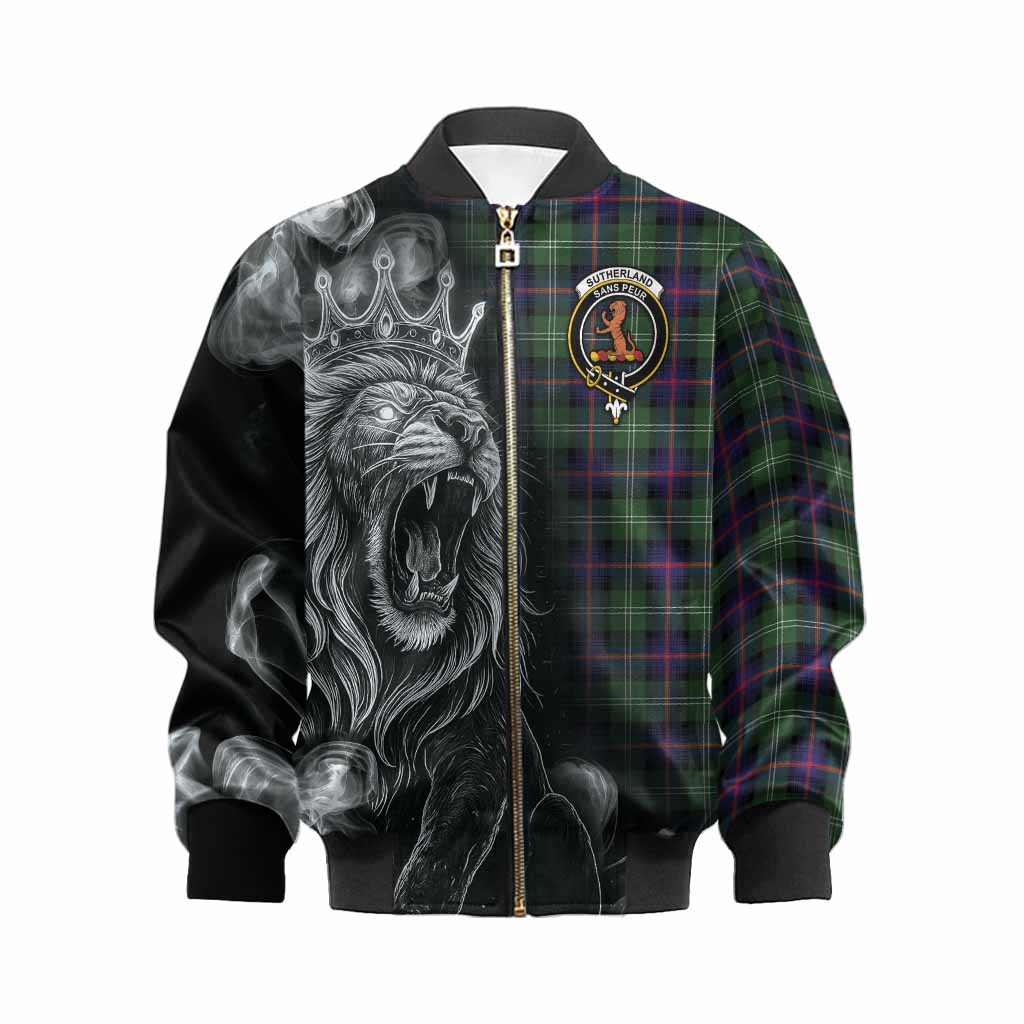 Sutherland Tartan Kid Bomber Jacket Roaring Lion Heritage