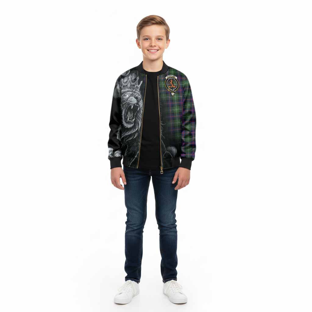 Sutherland Tartan Kid Bomber Jacket Roaring Lion Heritage