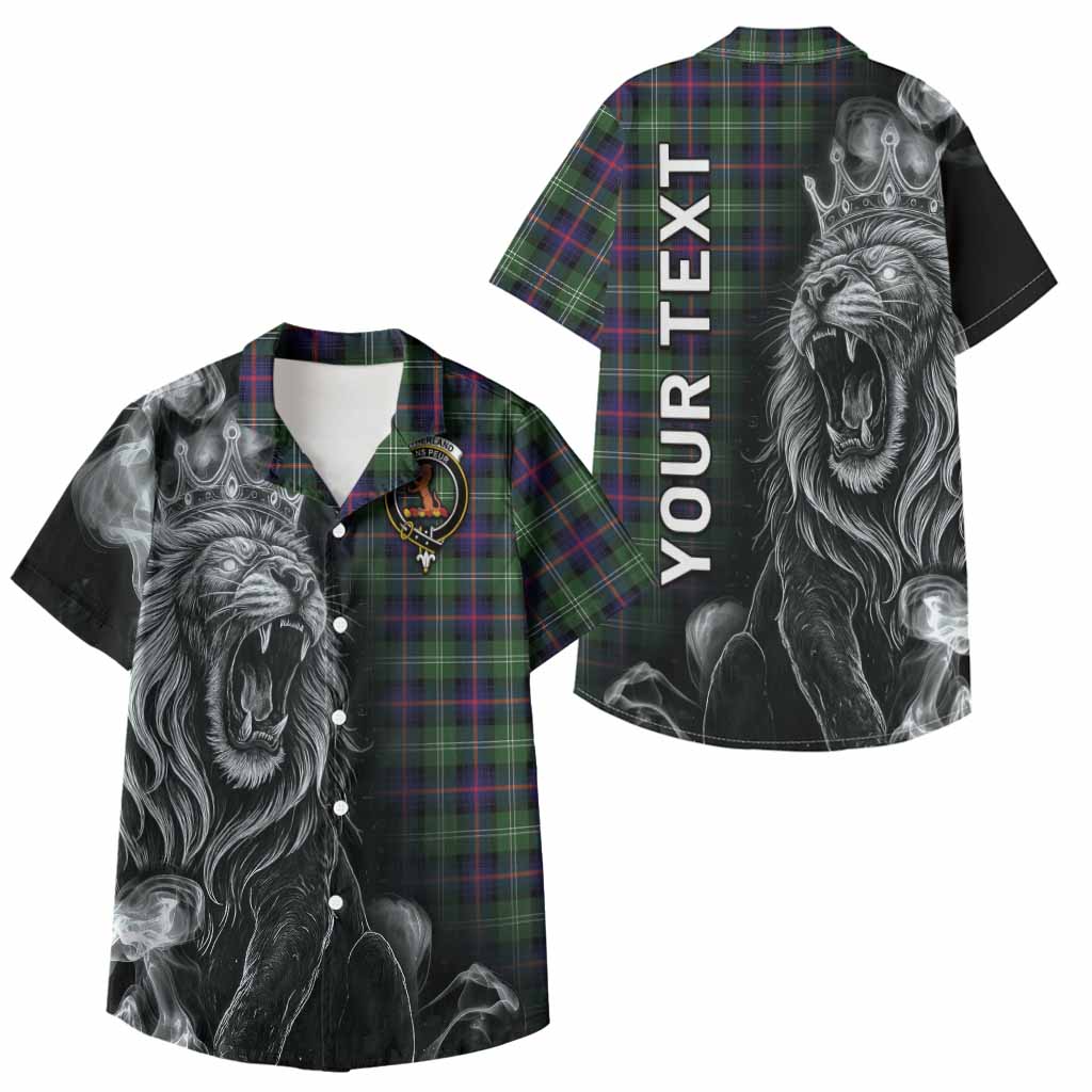 Sutherland Tartan Kid Hawaiian Shirt Roaring Lion Heritage