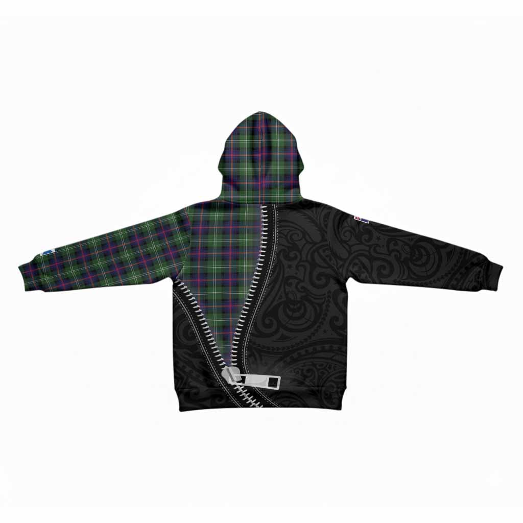 Sutherland Tartan Kid Hoodie New Zealand Pattern Unique Zipper Stylized