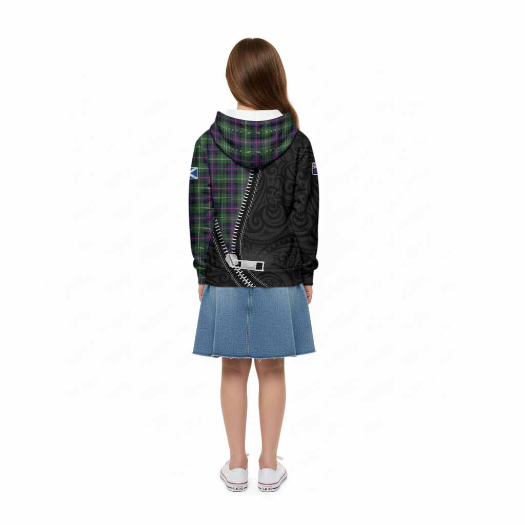 Sutherland Tartan Kid Hoodie New Zealand Pattern Unique Zipper Stylized