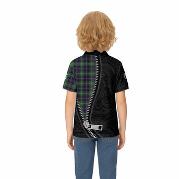 Sutherland Tartan Kid Polo Shirt New Zealand Pattern Unique Zipper Stylized