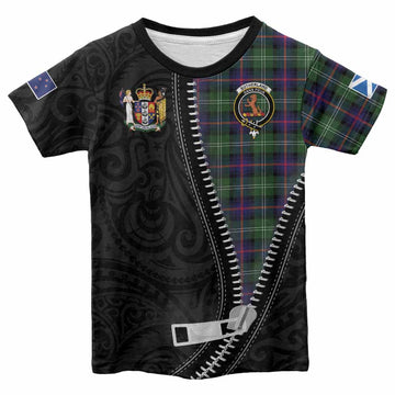 Sutherland Tartan Kid T-shirt New Zealand Pattern Unique Zipper Stylized