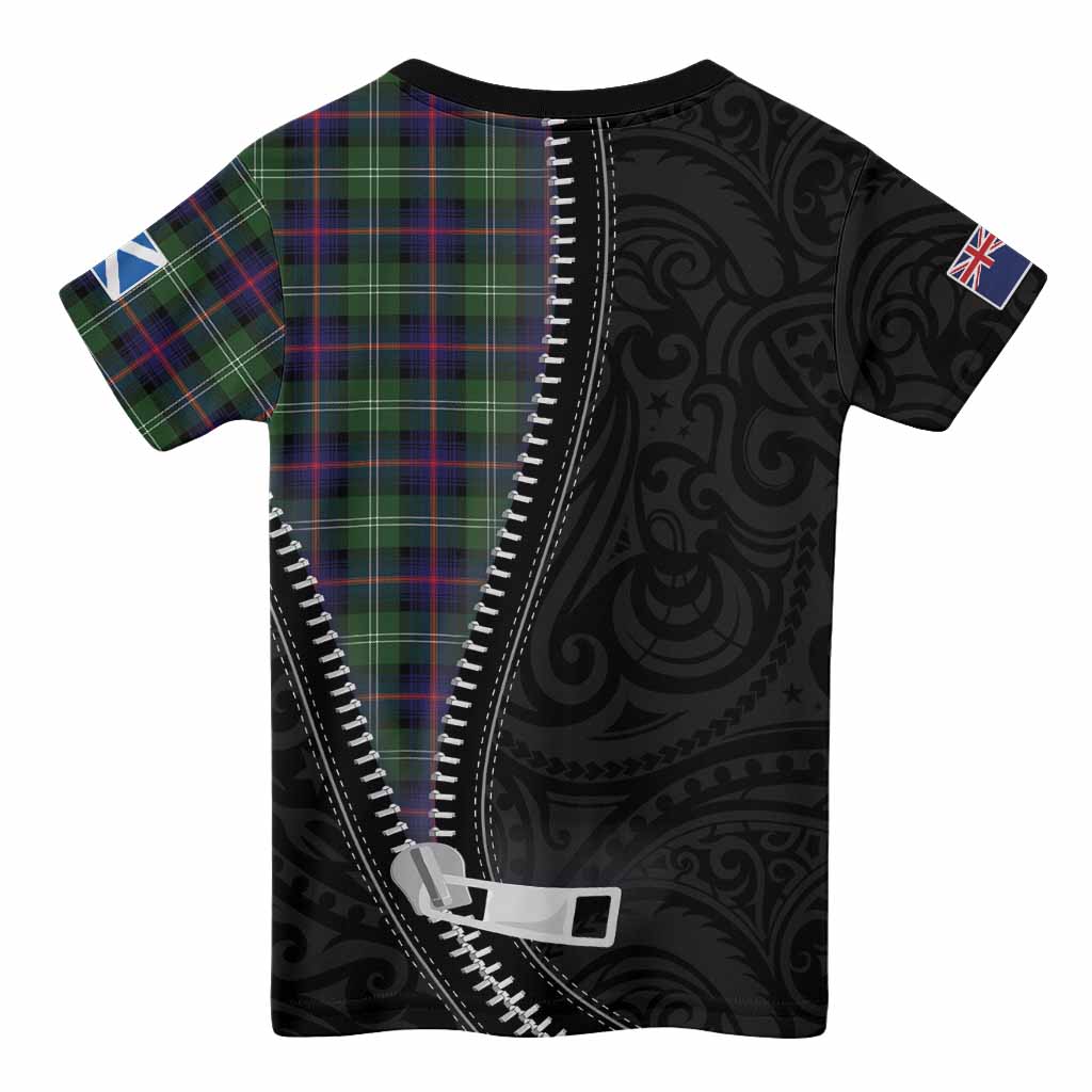 Sutherland Tartan Kid T-shirt New Zealand Pattern Unique Zipper Stylized