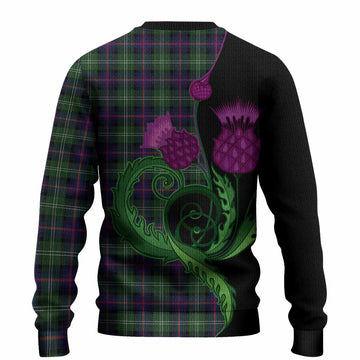 Sutherland Tartan Knitted Sweater Traditional Scottish Thistle