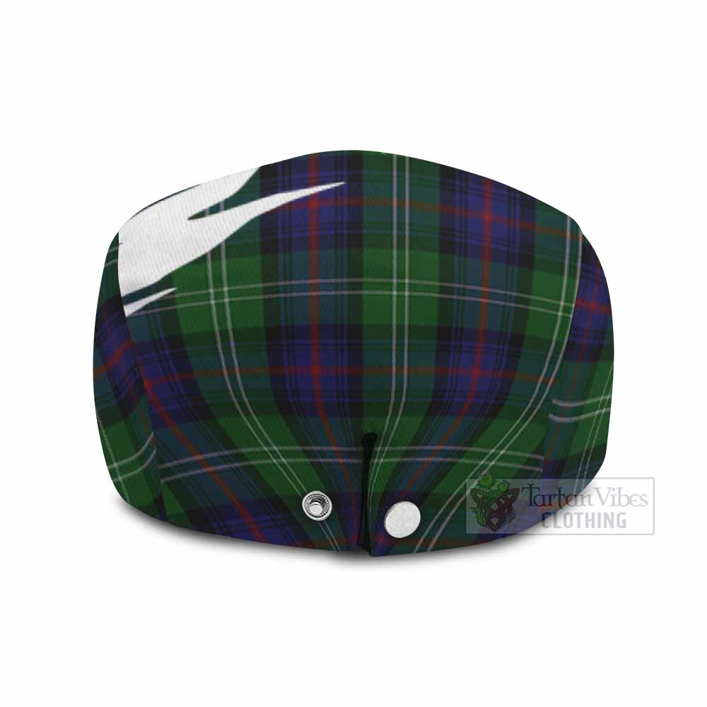 Sutherland Tartan Loch Ness Monster Scottish Heritage Art Flat Cap, Jeff Cap