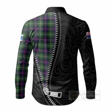 Sutherland Tartan Long Sleeve Button Shirts New Zealand Pattern Unique Zipper Stylized