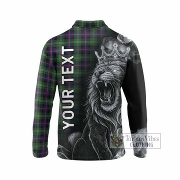 Sutherland Tartan Long Sleeve Polo Shirt Roaring Lion Heritage