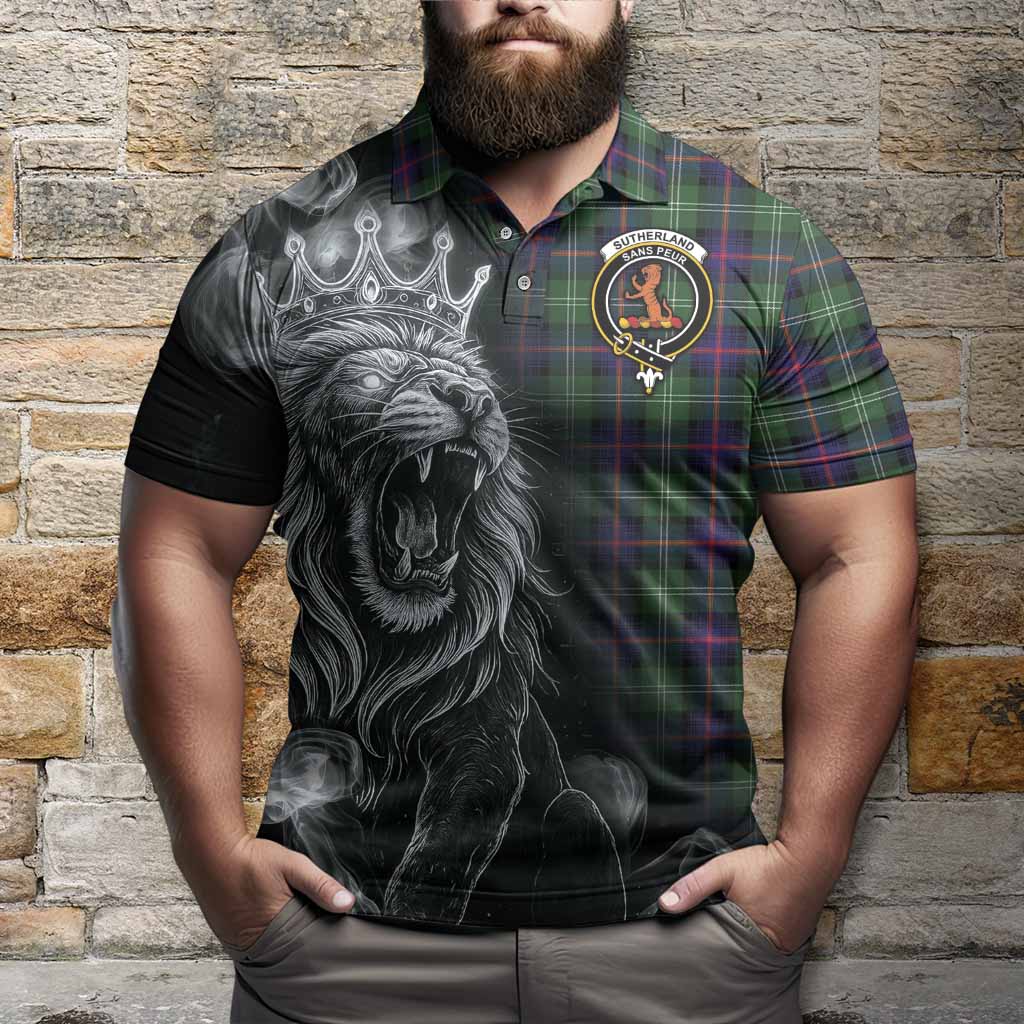 Sutherland Tartan Polo Shirt Roaring Lion Heritage