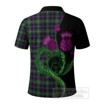 Sutherland Tartan Polo Shirt Traditional Scottish Thistle