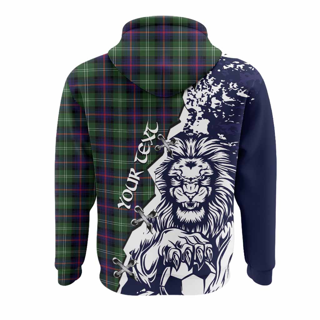Sutherland Tartan Scottish Hoodie Angry Lion With Soccer Ball Style