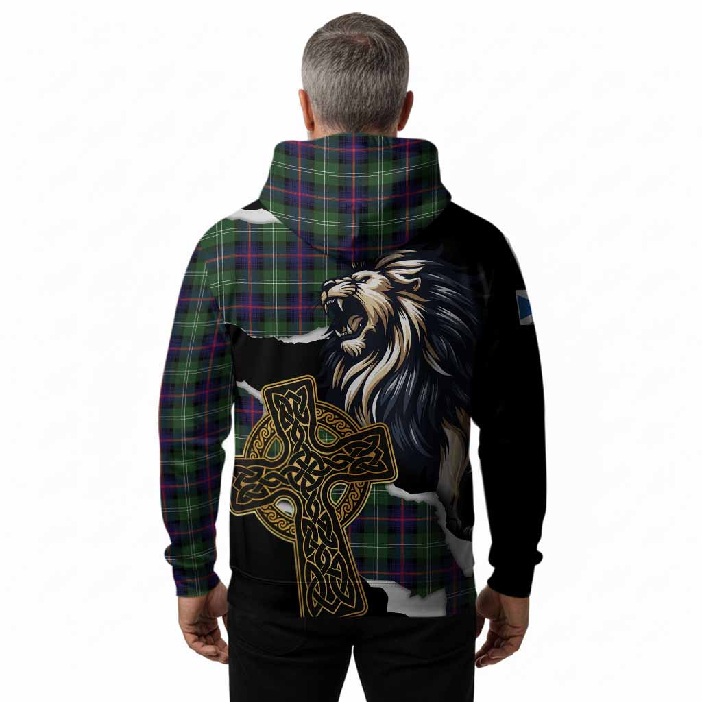 Sutherland Tartan Scottish Hoodie Lion Celtic Heritage
