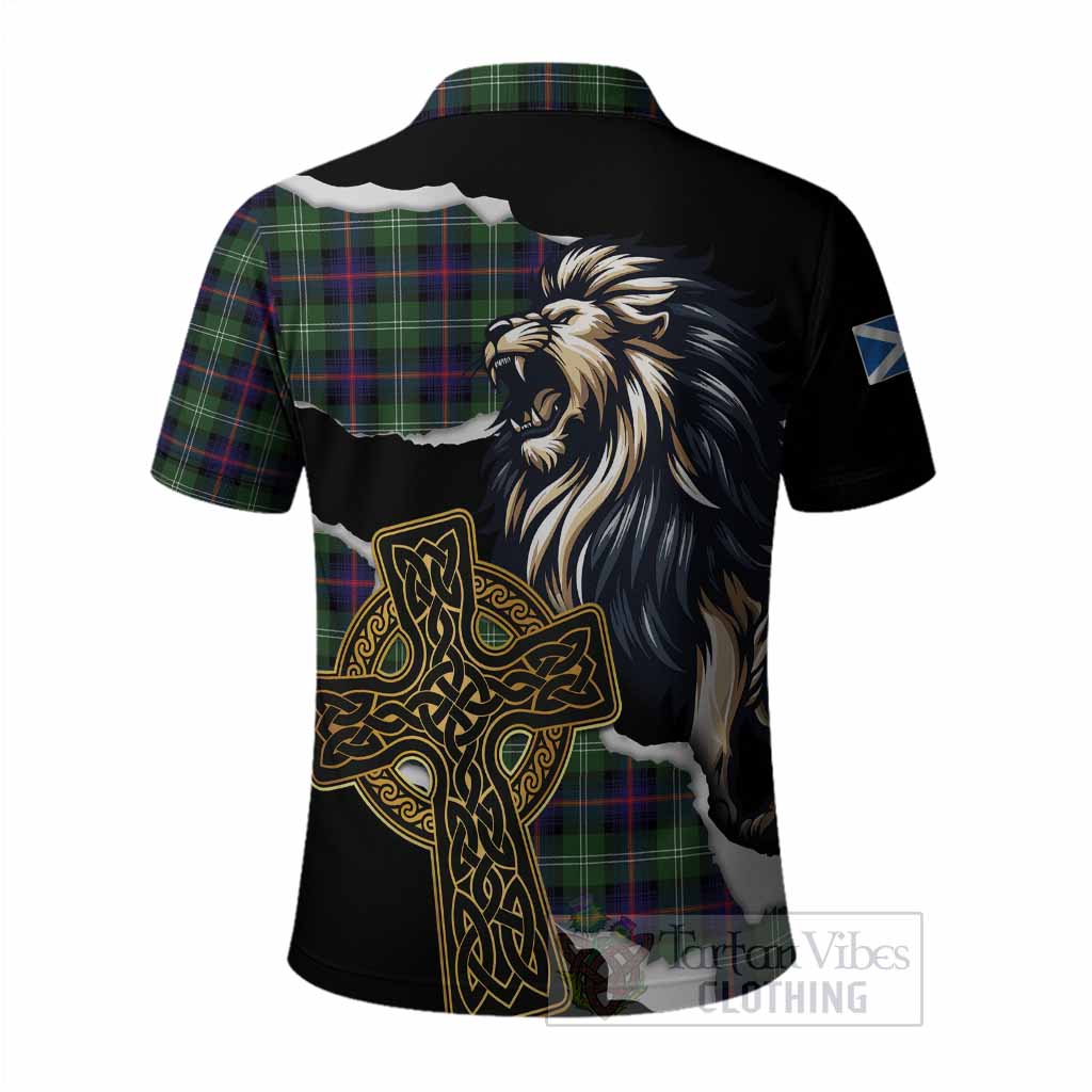 Sutherland Tartan Scottish Polo Shirt Lion Celtic Heritage