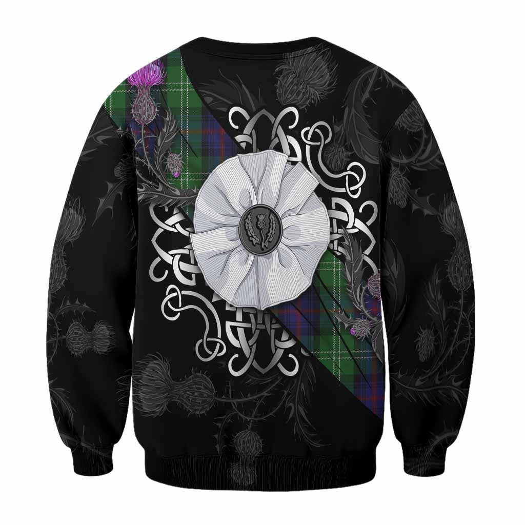 Sutherland Tartan Sweatshirt Jacobite White Rose - Tartan Vibes Clothing