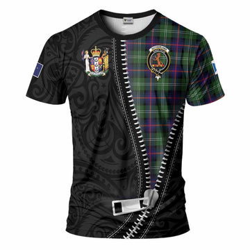 Sutherland Tartan T-Shirt New Zealand Pattern Unique Zipper Stylized