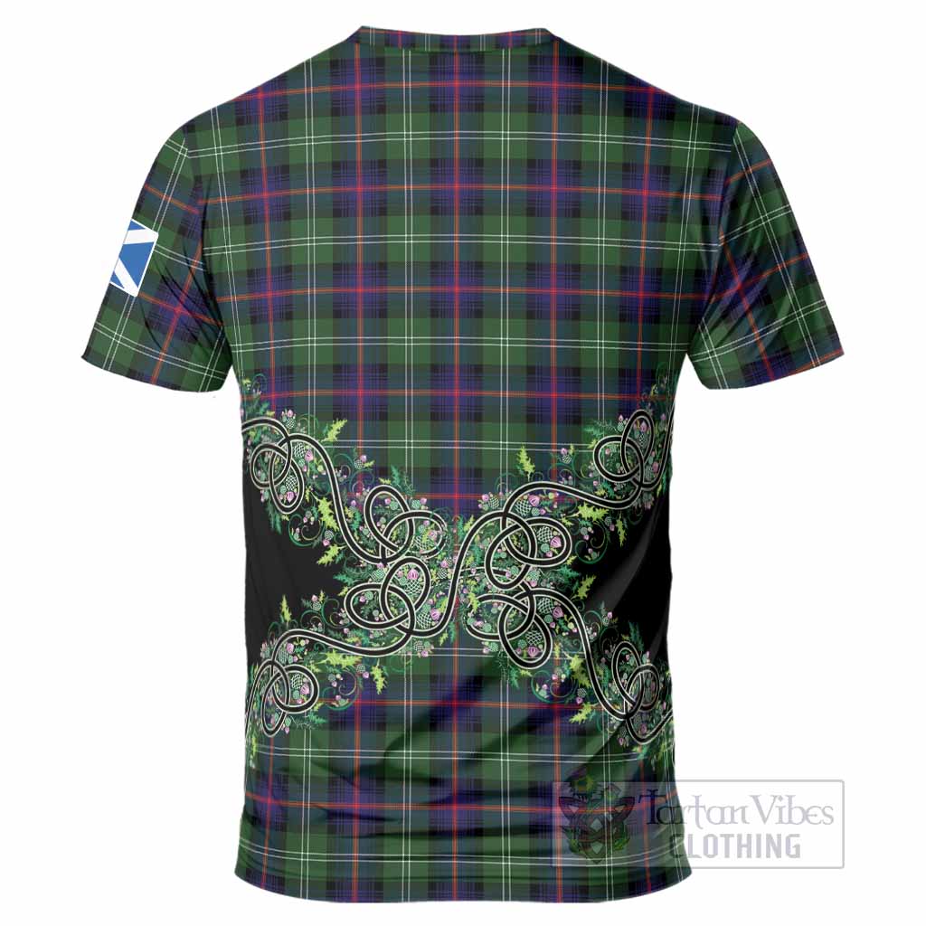 Sutherland Tartan T-Shirt Thistle Scottish Spirit