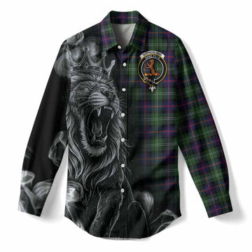 Sutherland Tartan Women Casual Shirt Roaring Lion Heritage