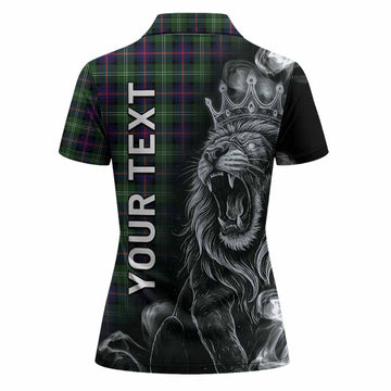 Sutherland Tartan Women Polo Shirt Roaring Lion Heritage