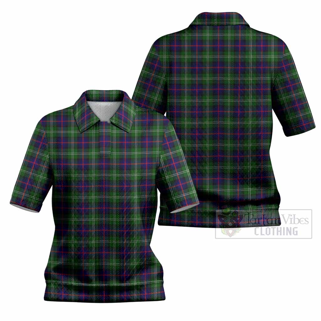 Sutherland Tartan Women’s Polo Sweater Top