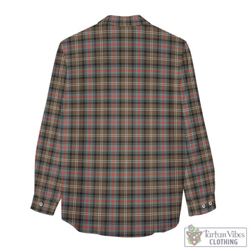 Sutherland Weathered Tartan Womens Casual Shirt with Family Crest