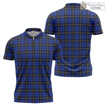 Tartan Vibes Clothing Swan Tartan Zipper Polo Shirt