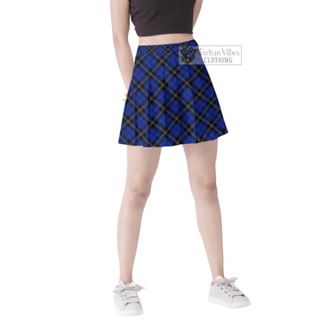 Swan Tartan Women's Plated Mini Skirt