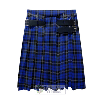 Swan Tartan Men's Pleated Skirt - Fashion Casual Retro Scottish Kilt Style