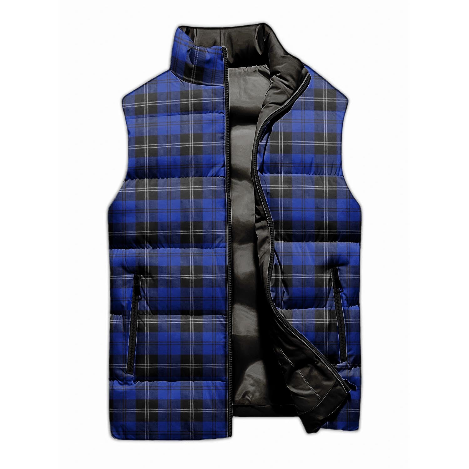 Swan Tartan Sleeveless Puffer Jacket - Tartanvibesclothing