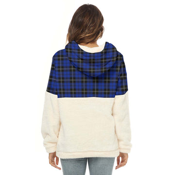 Swan Tartan Women's Borg Fleece Hoodie With Half Zip - Tartan Vibes Clothing