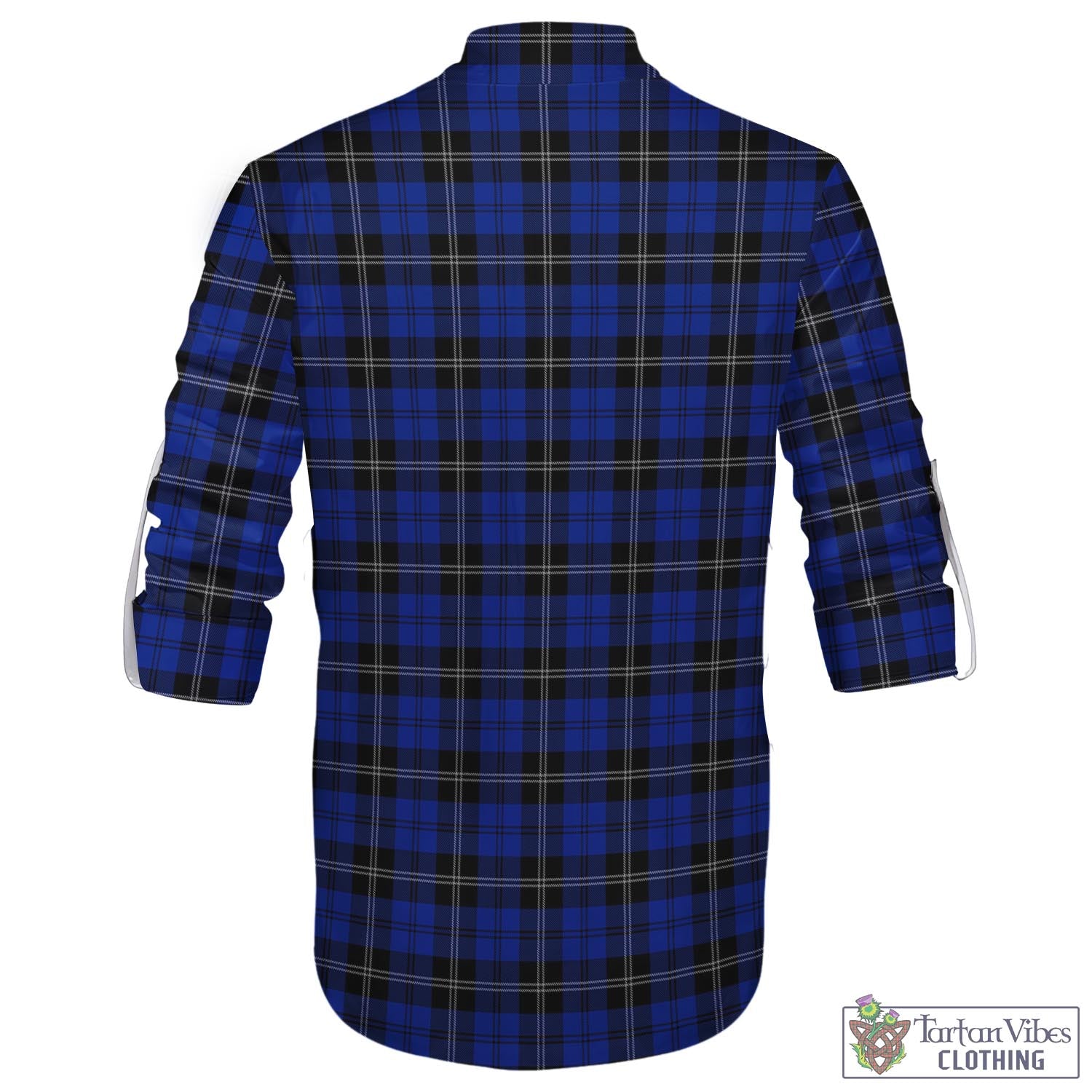 Tartan Vibes Clothing Swan Tartan Men's Scottish Traditional Jacobite Ghillie Kilt Shirt