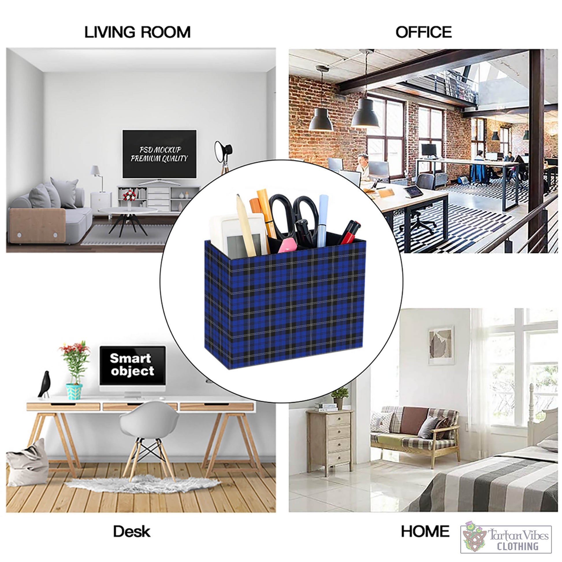 Tartan Vibes Clothing Swan Tartan Pen Holder