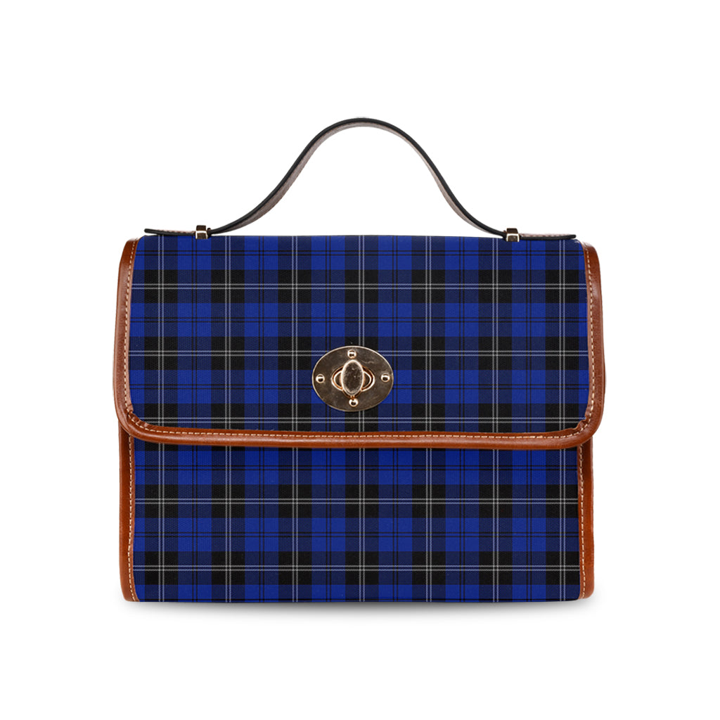 swan-tartan-leather-strap-waterproof-canvas-bag