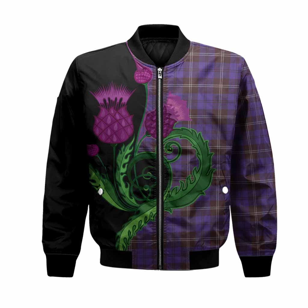 Swan Tartan Bomber Jacket Traditional Scottish Thistle