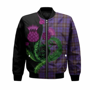 Swan Tartan Bomber Jacket Traditional Scottish Thistle